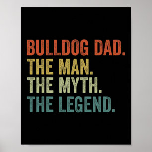 Vintage Dog Dad Man Myth Legend Poster