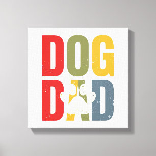 Vintage Dog Dad Paw Print Retro Typography Shirt_1