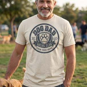 Vintage Dog Dad Social Club Personalized T-Shirt