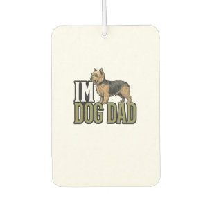 Vintage Dog Dad Terrier Engraving Shirt Design_1 Air Freshener