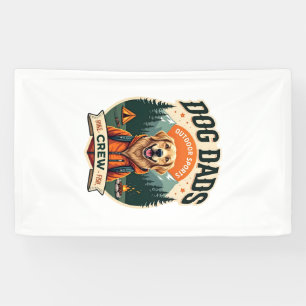 Vintage Dog Dads Outdoor Sports Crew Golden Retrie Banner