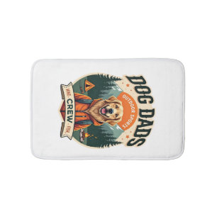 Vintage Dog Dads Outdoor Sports Crew Golden Retrie Bath Mat