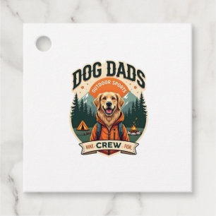 Vintage Dog Dads Outdoor Sports Crew Golden Retrie Favour Tags
