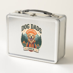 Vintage Dog Dads Outdoor Sports Crew Golden Retrie Metal Lunch Box
