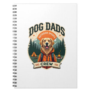 Vintage Dog Dads Outdoor Sports Crew Golden Retrie Notebook