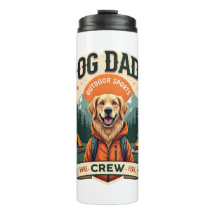 Vintage Dog Dads Outdoor Sports Crew Golden Retrie Thermal Tumbler