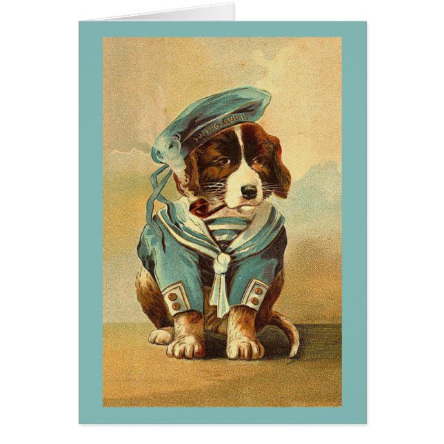 Vintage - Dog in Sailor Suit, (Front)