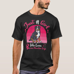 Vintage Dog  Just A Girl Who Loves Bernese Mountai T-Shirt