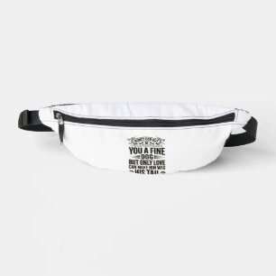 Vintage Dog Lover Quote Typography Design_1 Fanny Pack