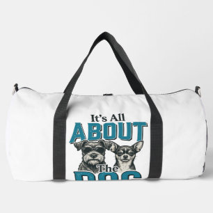 Vintage Dog Lover Quote Vector Design_1 Duffle Bag
