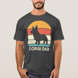 Vintage Dog Parents Tees Adorable Corgi Dad Graphi