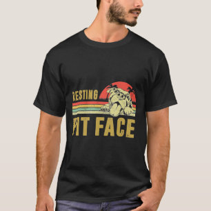 Vintage Dog Pitbull Resting Pit Face Pitbull -New T-Shirt
