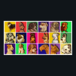 Vintage dogs pop art style poster<br><div class="desc">Vintage dogs pop art style poster</div>