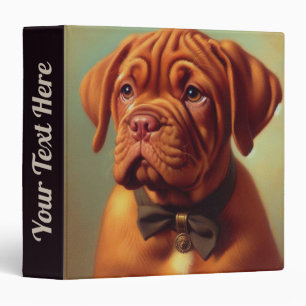 Vintage Dogue de Bordeaux Painting Binder