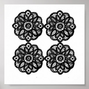 Vintage doily Poster