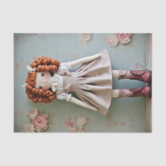 Vintage Doll Collection Redhead Clarissa Tissue Paper (Front)