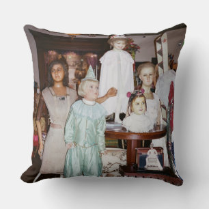 Vintage Dolls Antique Throw Pillow