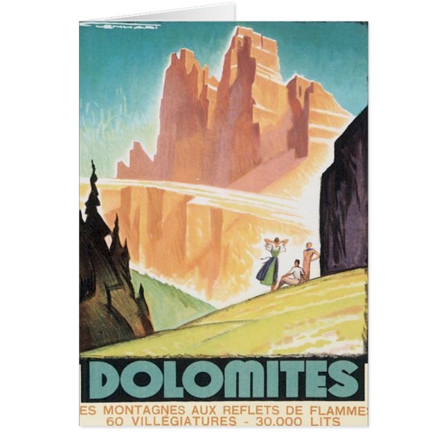 Vintage Dolomites Mountain (Front)