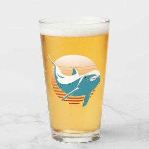 Vintage Dolphin Glass