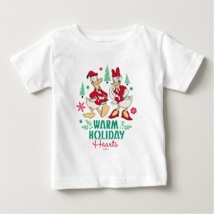 Vintage Donald & Daisy Warm Holiday Hearts Baby T-Shirt