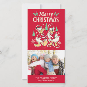 Vintage Donald & Daisy   Warm Holiday Hearts Card