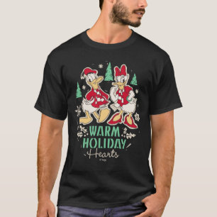 Vintage Donald & Daisy Warm Holiday Hearts T-Shirt