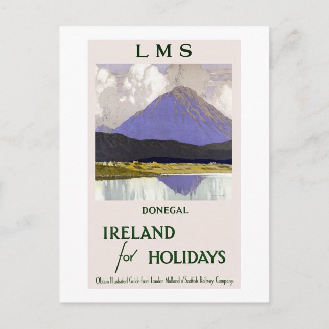 Vintage Donegal Ireland for Holidays Travel Postcard (Front)