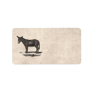 Vintage Donkey Illustration - 1800's Donkeys Label