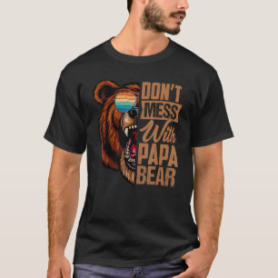 Vintage Don't Mess With Papa Bear Grandpa Father's T-Shirt