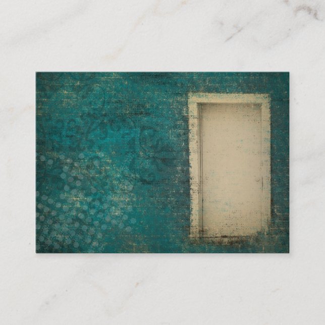 Vintage Door Background Business Cards (Front)
