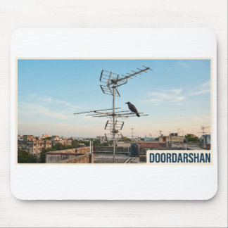 Vintage Doordarshan Era Rooftop TV Antenna | 80s I Mouse Pad