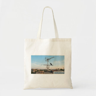 Vintage Doordarshan Era Rooftop TV Antenna | 80s I Tote Bag