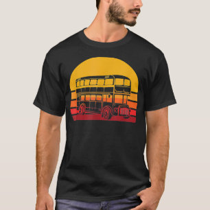 Vintage Double Decker Bus Transportation  T-Shirt