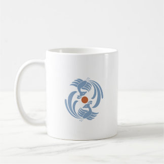 vintage double-phoenix coffee mug