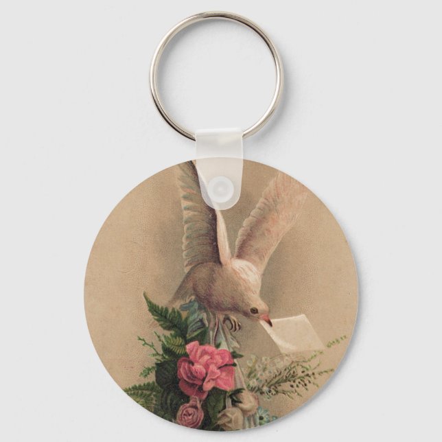 Vintage Dove Keychain (Front)
