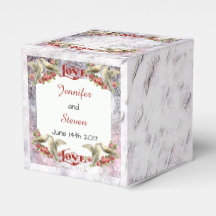 Vintage Dove Wedding Favour Box