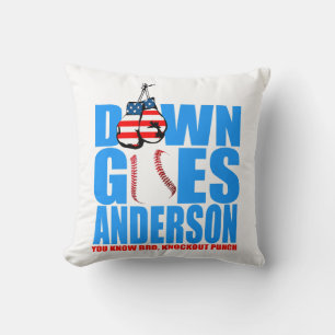 Vintage Down Goes Anderson Shirt Throw Pillow