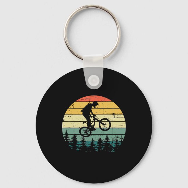 Vintage Downhill MTB Mountain Bike Keychain (Front)