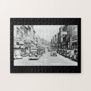 Vintage Downtown  Bristol VA TN Postcard Jigsaw Puzzle