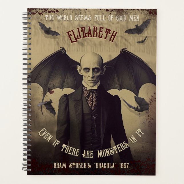 Vintage Dracula Gothic Vampire Horror Planner (Front)