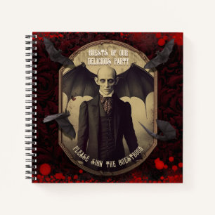 Vintage Dracula Victorian Halloween livre d'hôtes