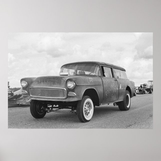 Vintage Drag - Chevy Nomad Gasser - Rolling Stone Poster (Front)