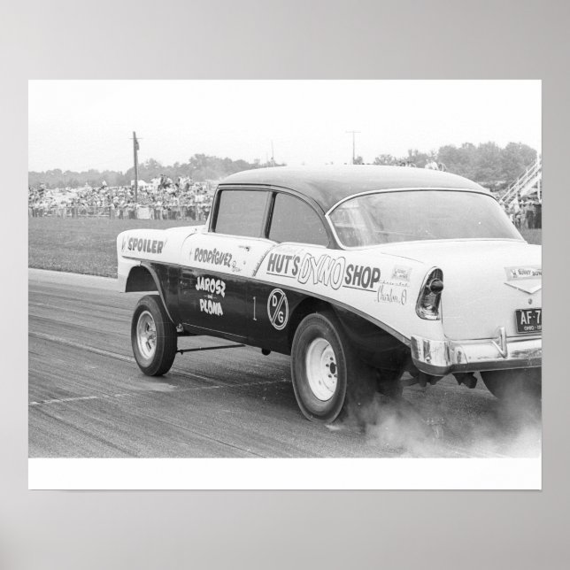 Vintage Drag - Hut's Dyno '56 Chevy Gasser Poster (Front)