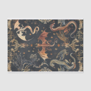 Vintage Dragon Decoupage Tissue Paper