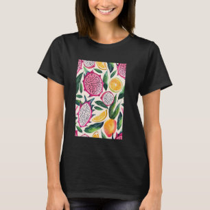 Vintage Dragon Fruit Cute Pattern Art T-Shirt