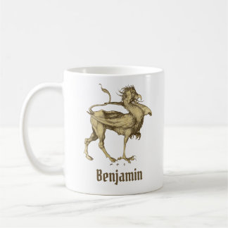 Vintage Dragon Medieval Griffin Goth Fantasy Art Coffee Mug