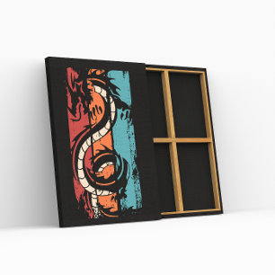 Vintage Dragon Silhouette Poster