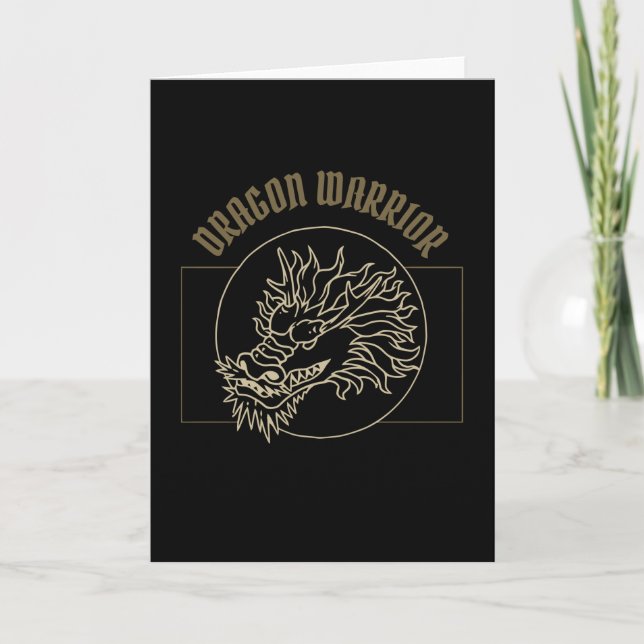 Vintage Dragon Warrior Card (Front)