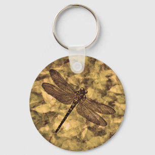 Vintage Dragonfly Art Keychain