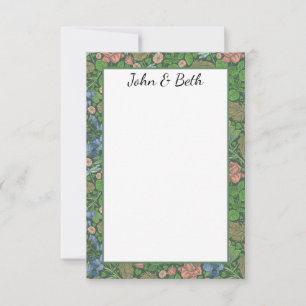 Vintage Dragonfly Flying in an English Garden Thank You Card